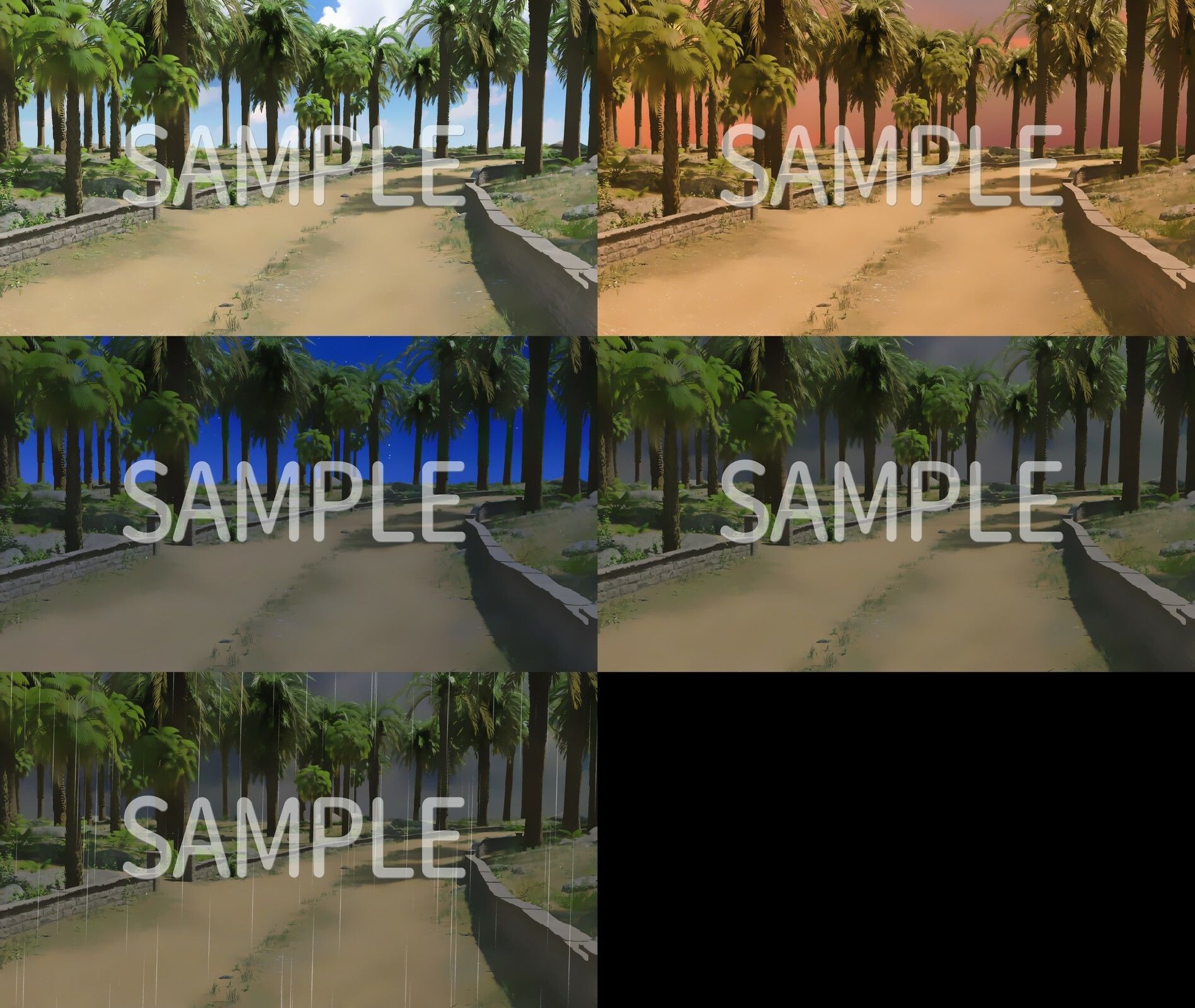 サンプル画像4:CG背景素材集 南国(すてら背景素材) [d_247969]