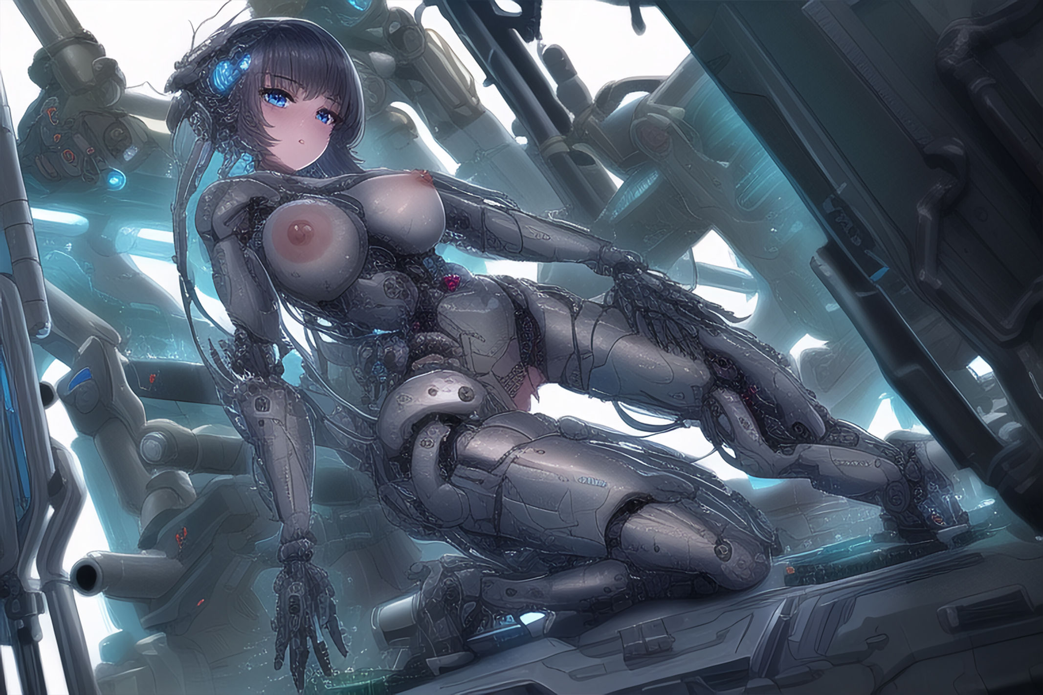 サンプル画像2:サイボーグ・ガールズ【イラスト50枚】(晩餐ニート) [d_247985]