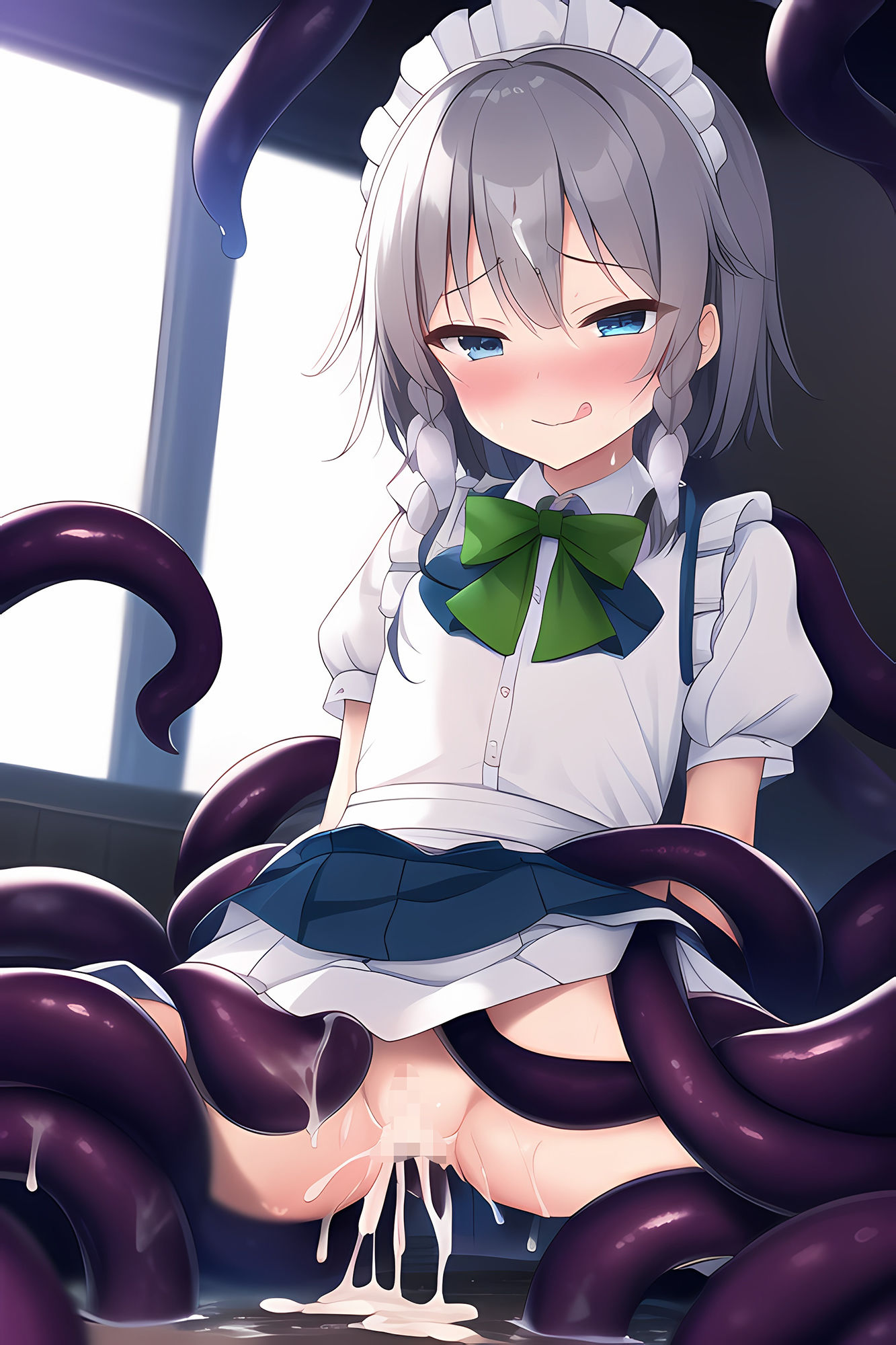 サンプル画像2:メイド少女触手CG集(AIで遊ぼ) [d_248234]