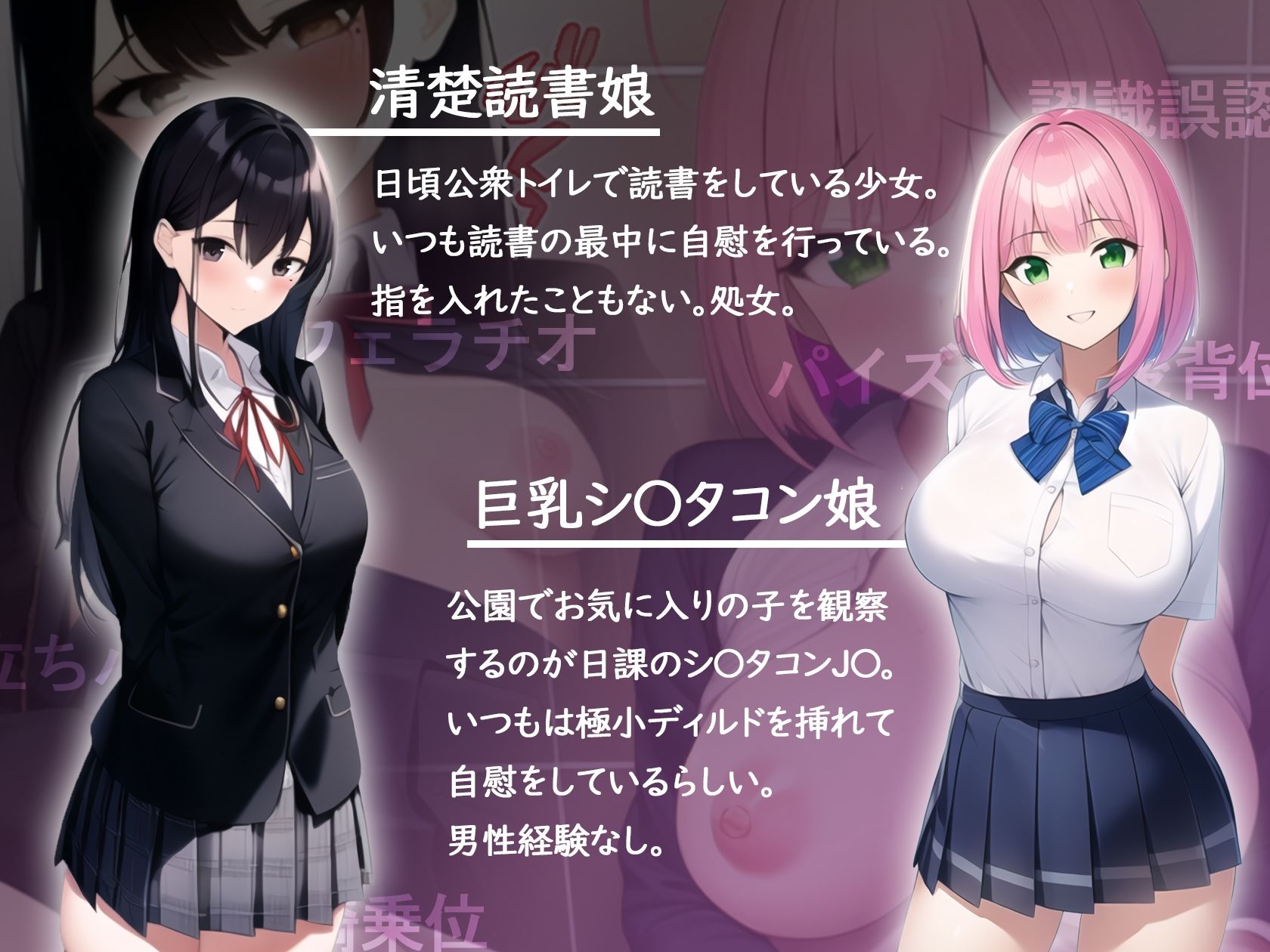 サンプル画像1:催〇トイレ-私たちは公衆トイレで〇〇〇〇しました-(シロカミネキ) [d_248409]