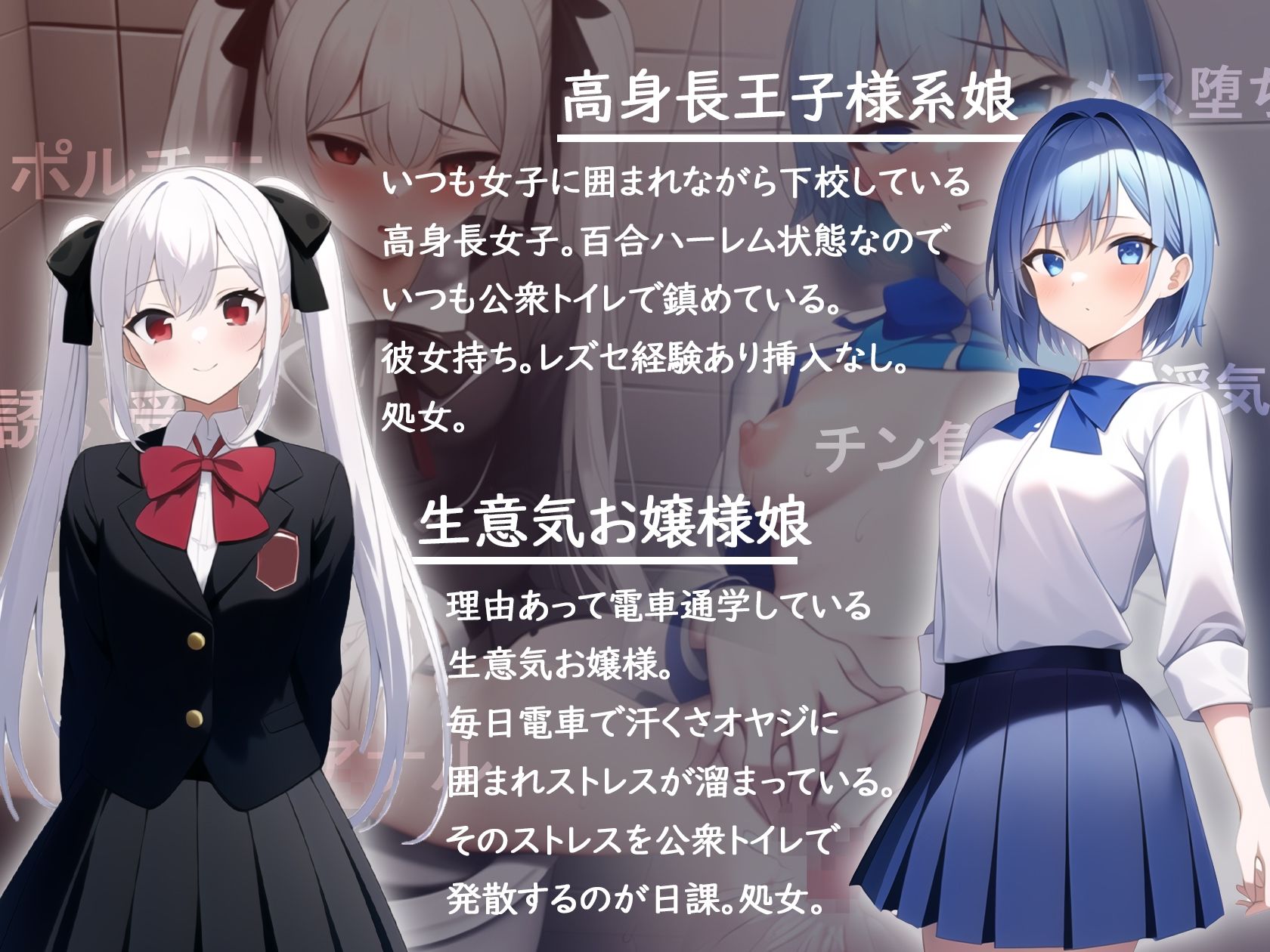 サンプル画像2:催〇トイレ-私たちは公衆トイレで〇〇〇〇しました-(シロカミネキ) [d_248409]