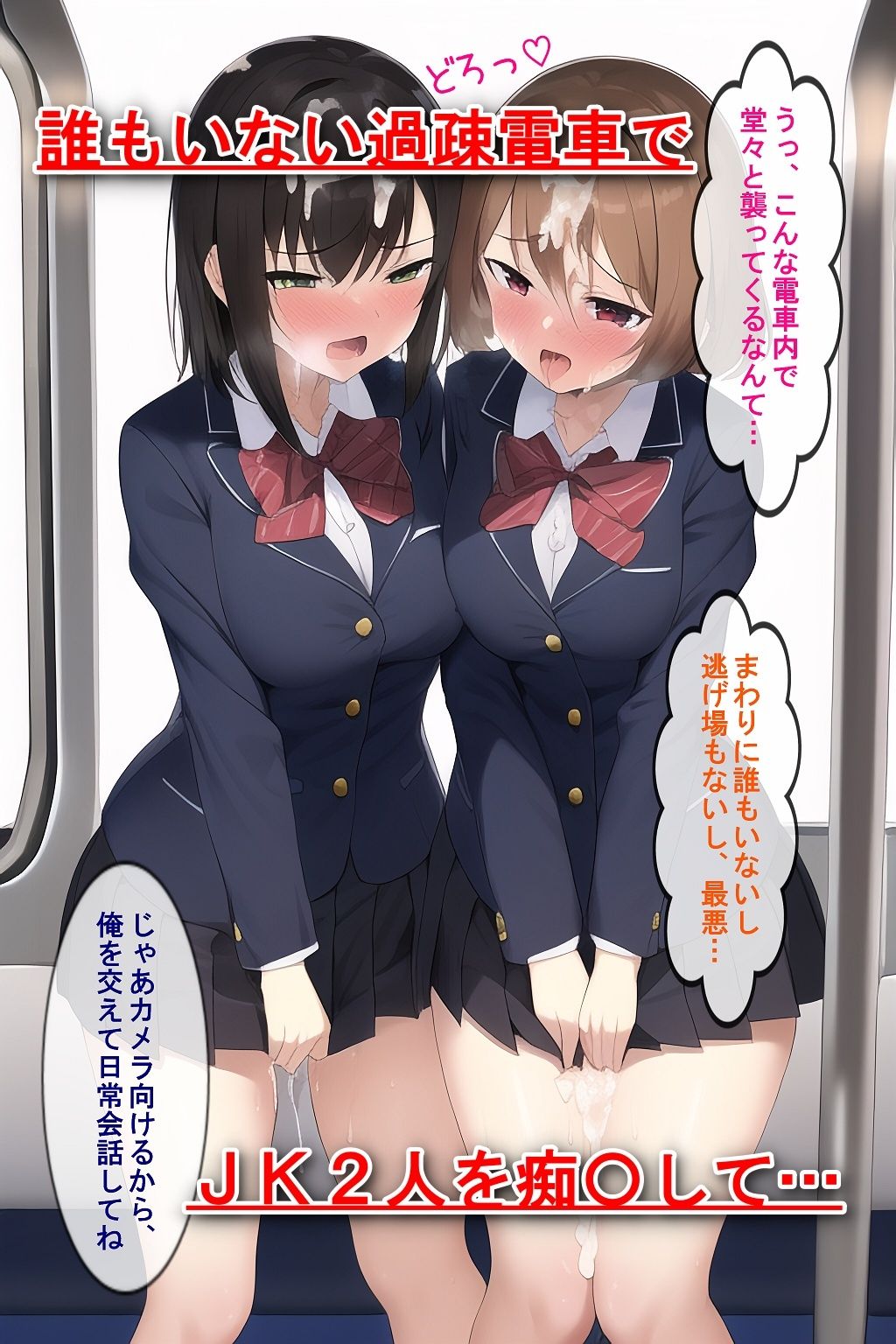 サンプル画像1:JK2人同時痴〇！〜中出し後にトークテーマ決めて会話させてみた〜(フツメン屋) [d_248498]