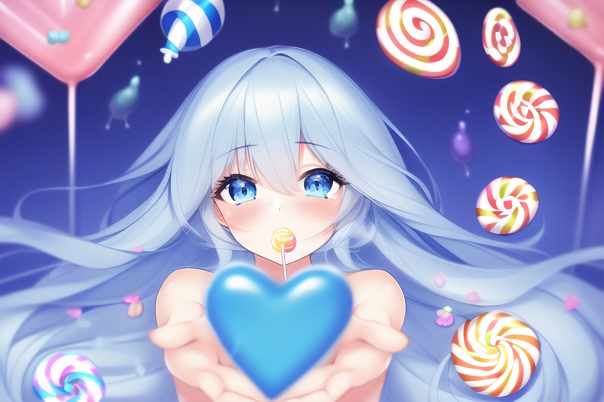 サンプル画像4:キャンディまみれガールズ【イラスト100枚】(晩餐ニート) [d_248604]