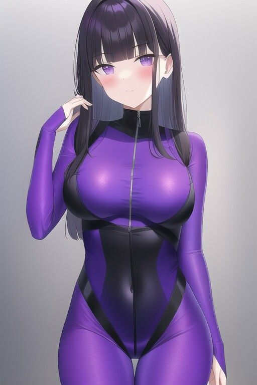 サンプル画像1:紫色ボディスーツ マスクなしver CG集Vol.1(ピッチリスキー) [d_248840]