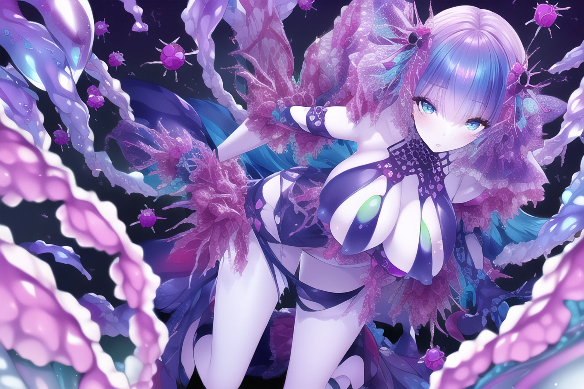 サンプル画像4:ウイルス・ガールズ・パンデミック【イラスト50枚】(晩餐ニート) [d_248895]