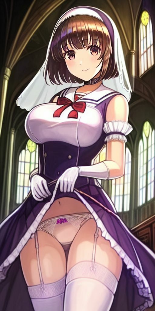 サンプル画像1:AIイラスト（たくし上げ集その1・100枚）(AI_freaks) [d_248929]