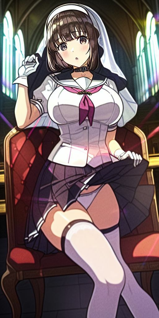 サンプル画像4:AIイラスト（たくし上げ集その1・100枚）(AI_freaks) [d_248929]