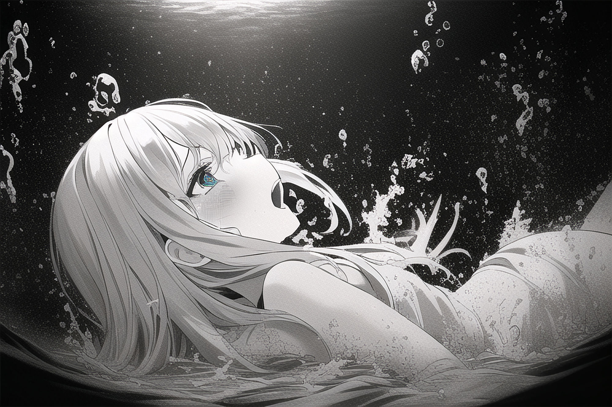 サンプル画像2:少女水没【イラスト50枚】(晩餐ニート) [d_249160]