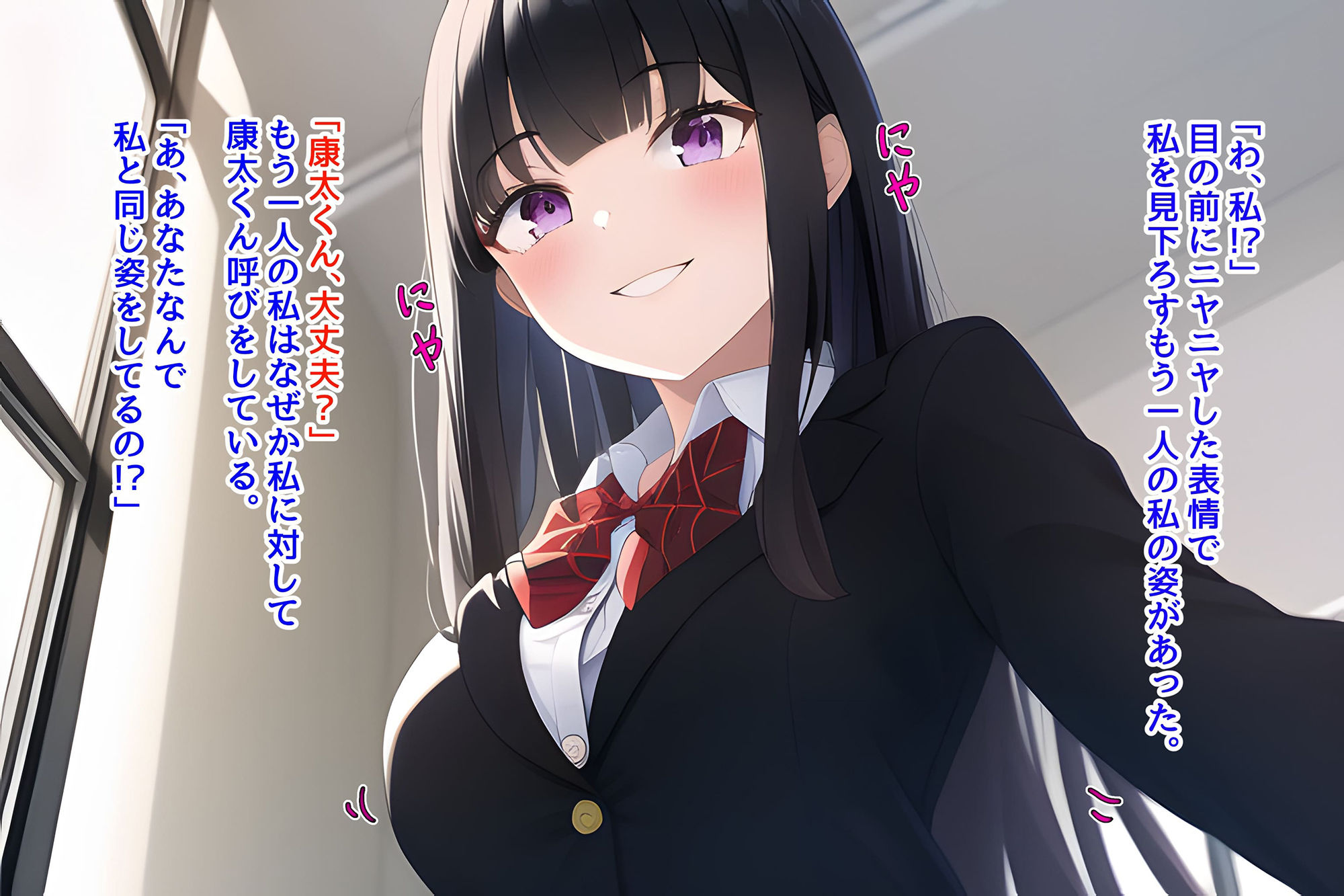 サンプル画像4:【TS】黒髪ロングのあの子と入れ替わり(スムージーのひみつきち) [d_249410]