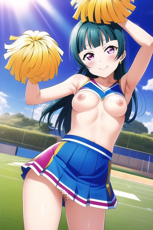 サンプル画像6:ラ○ライブ！サンシャイン！！CG集 津〇善子 （チア） R-18あり(メンダコ) [d_249411]