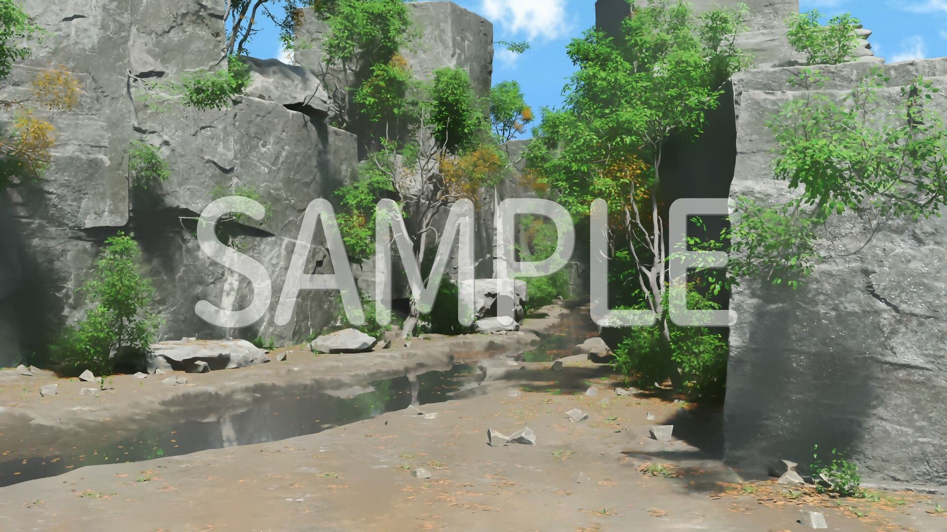 サンプル画像1:CG背景素材集 川(すてら背景素材) [d_249442]