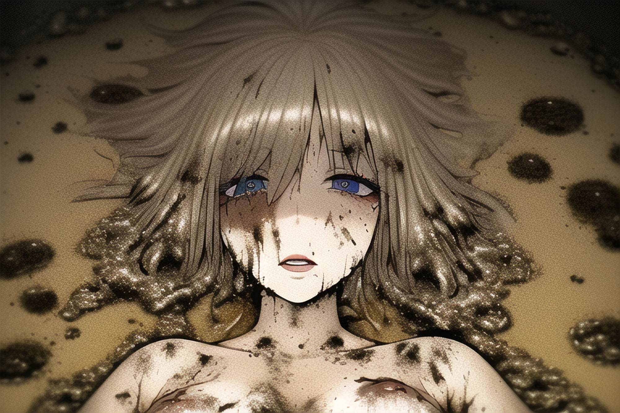 サンプル画像4:ヘドロに塗れた少女たち【イラスト50枚】(晩餐ニート) [d_249548]