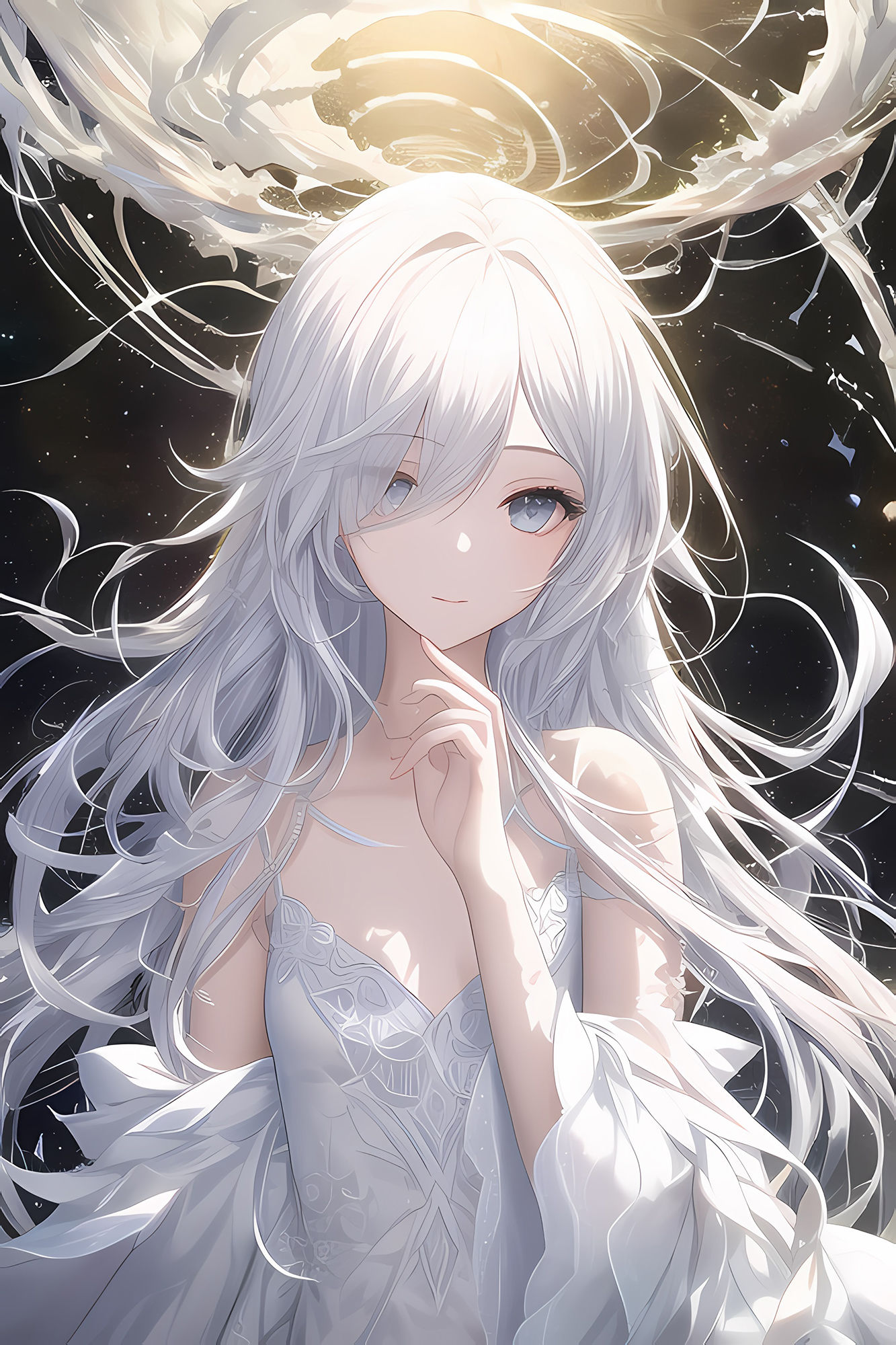 サンプル画像3:白髪少女(あいと君と。) [d_249598]