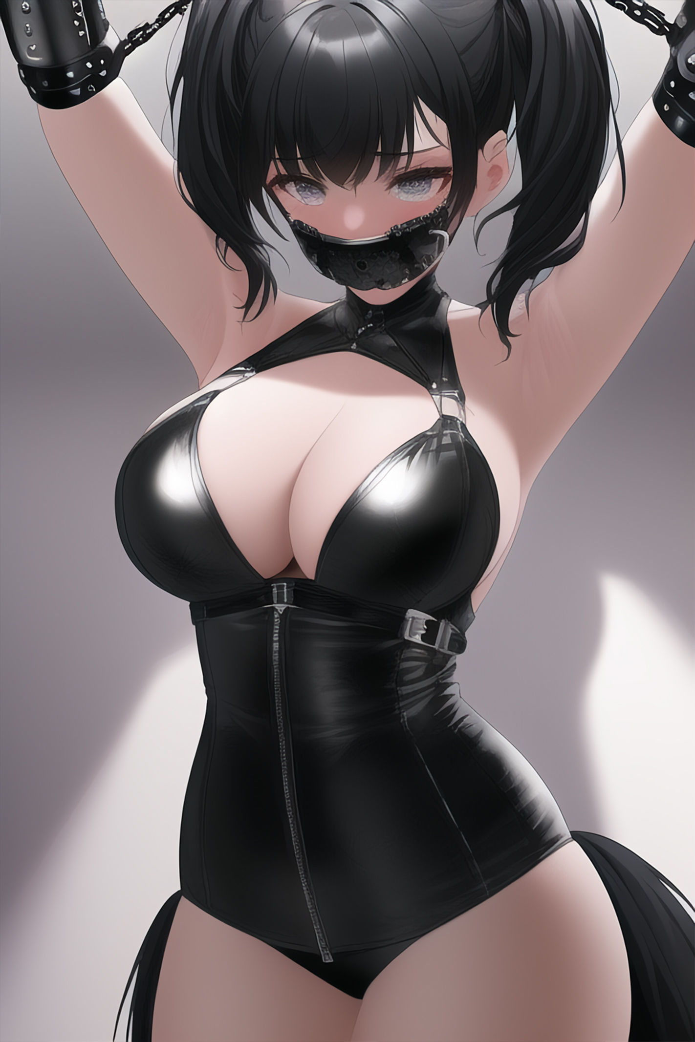 サンプル画像2:拘束少女 〜黒髪ツインテ編〜(晩餐ニート) [d_249898]