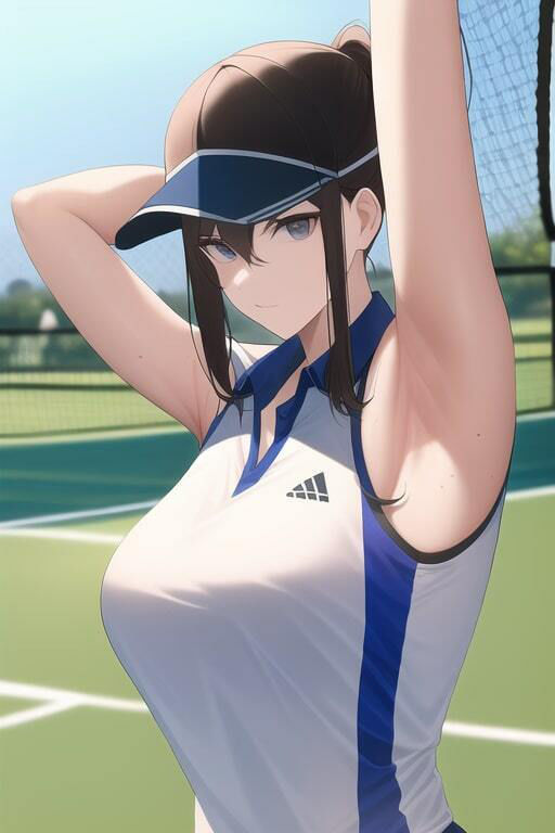 サンプル画像2:テニサーの少女たち(歪) [d_249901]