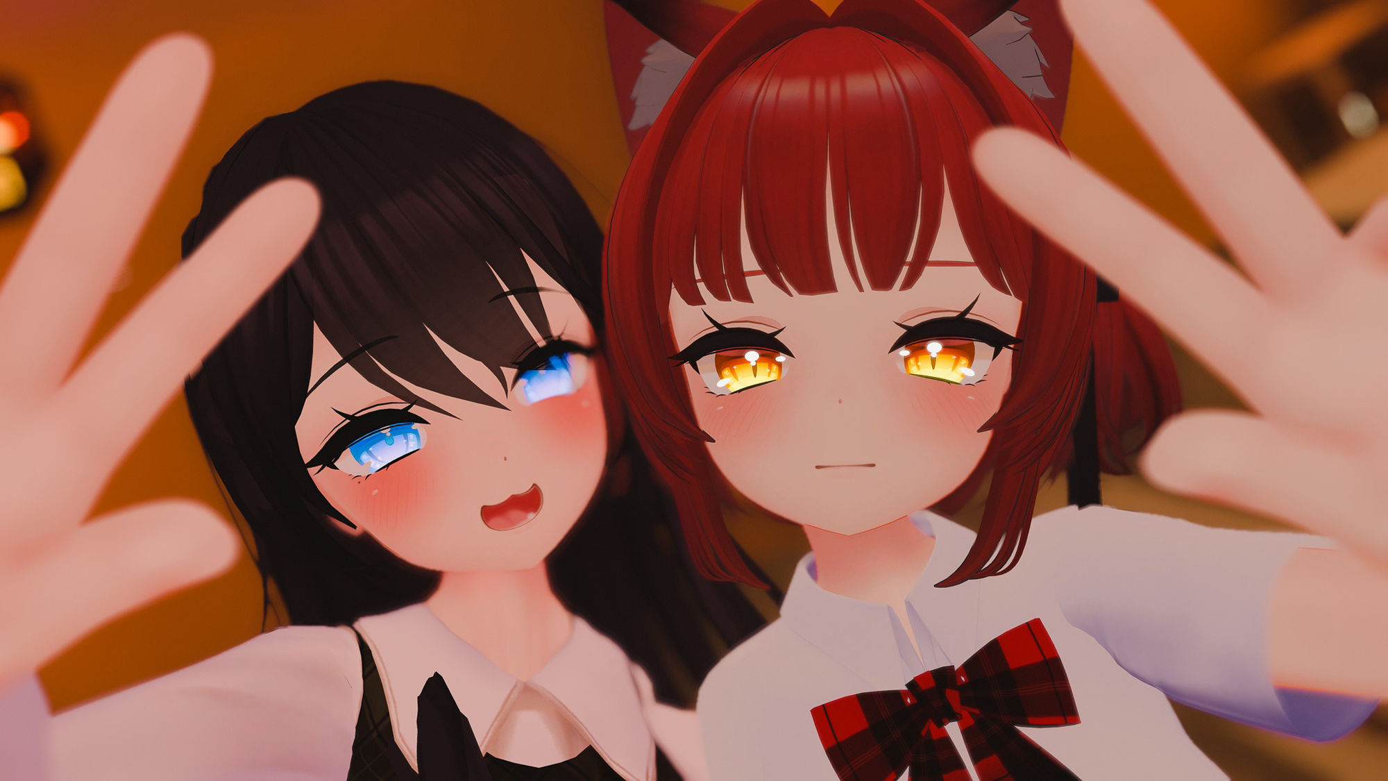 サンプル画像1:メタバースで百合カップル 優香とひより(レオナルド研究所) [d_249941]