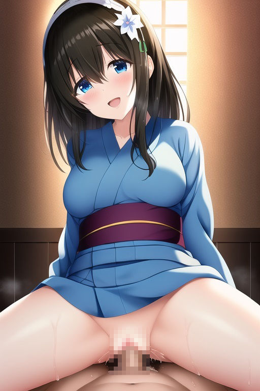 サンプル画像3:ア〇ドルマスターシンデレラガールズCG集 鷺〇文香（浴衣）R-18あり(メンダコ) [d_250101]