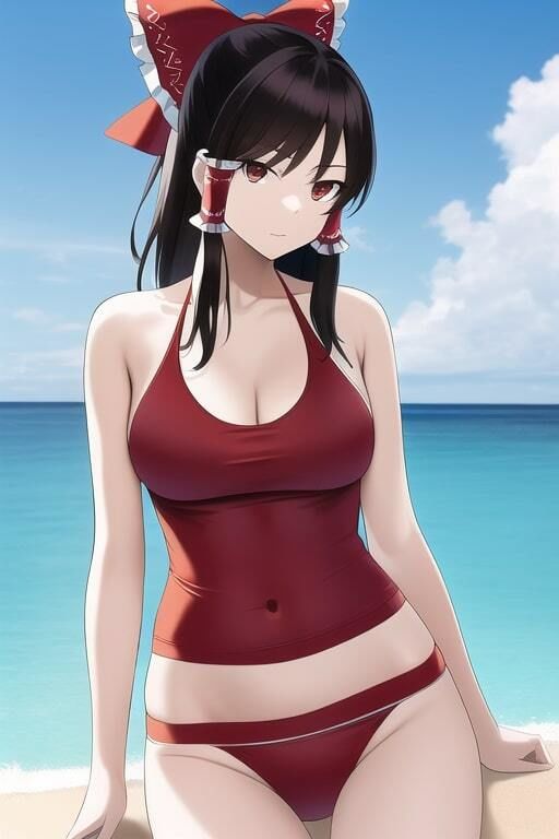 サンプル画像5:「健全な」博麗霊夢(歪) [d_250124]