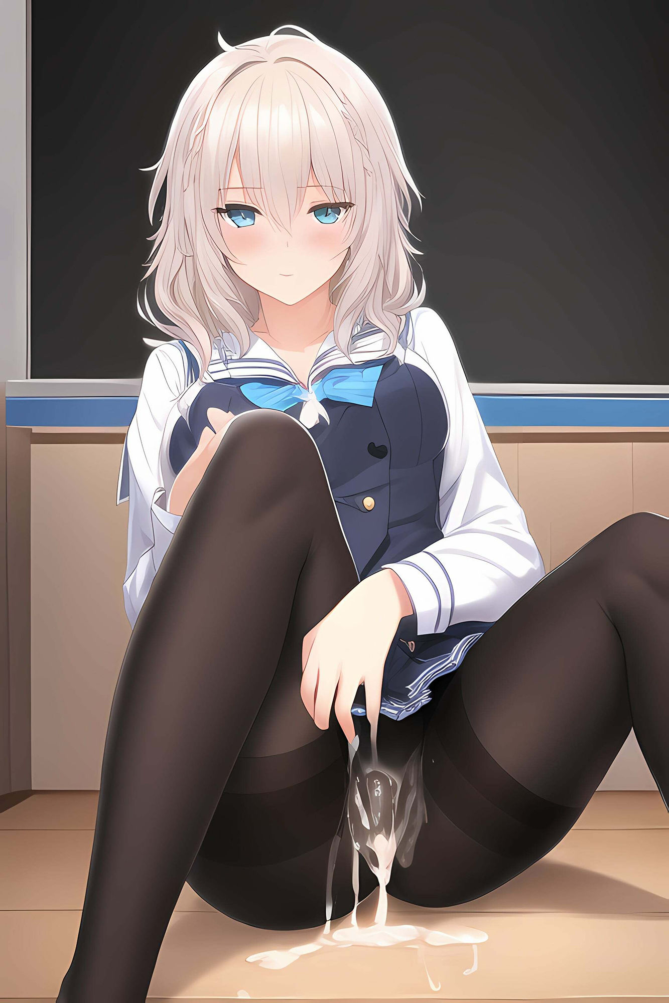 サンプル画像1:黒パンストぶっかけ画像集001(あいと君と。) [d_250139]