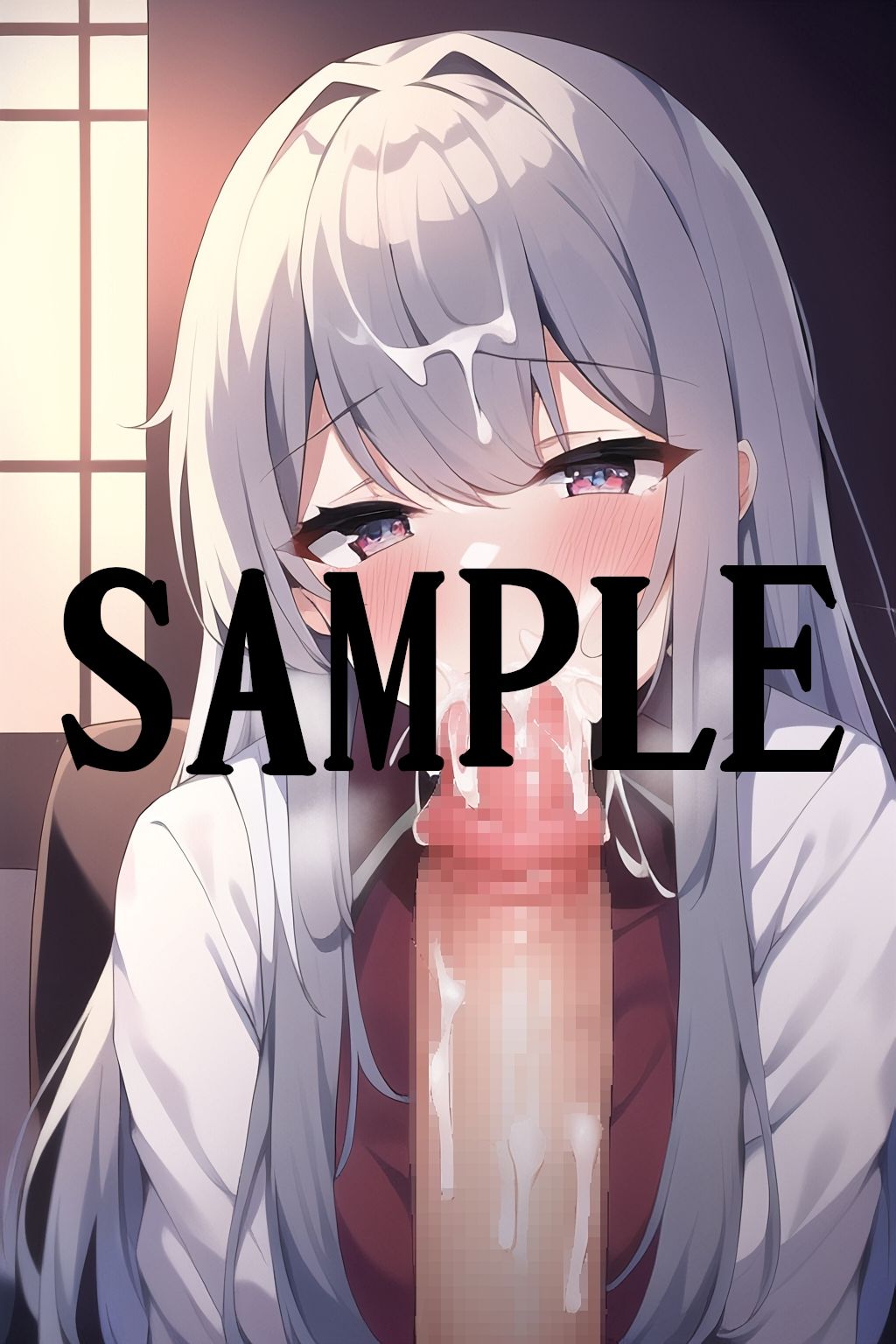 サンプル画像2:AIお得用福袋！白髪フェラ射精精飲集！(Action Item Craft) [d_250184]