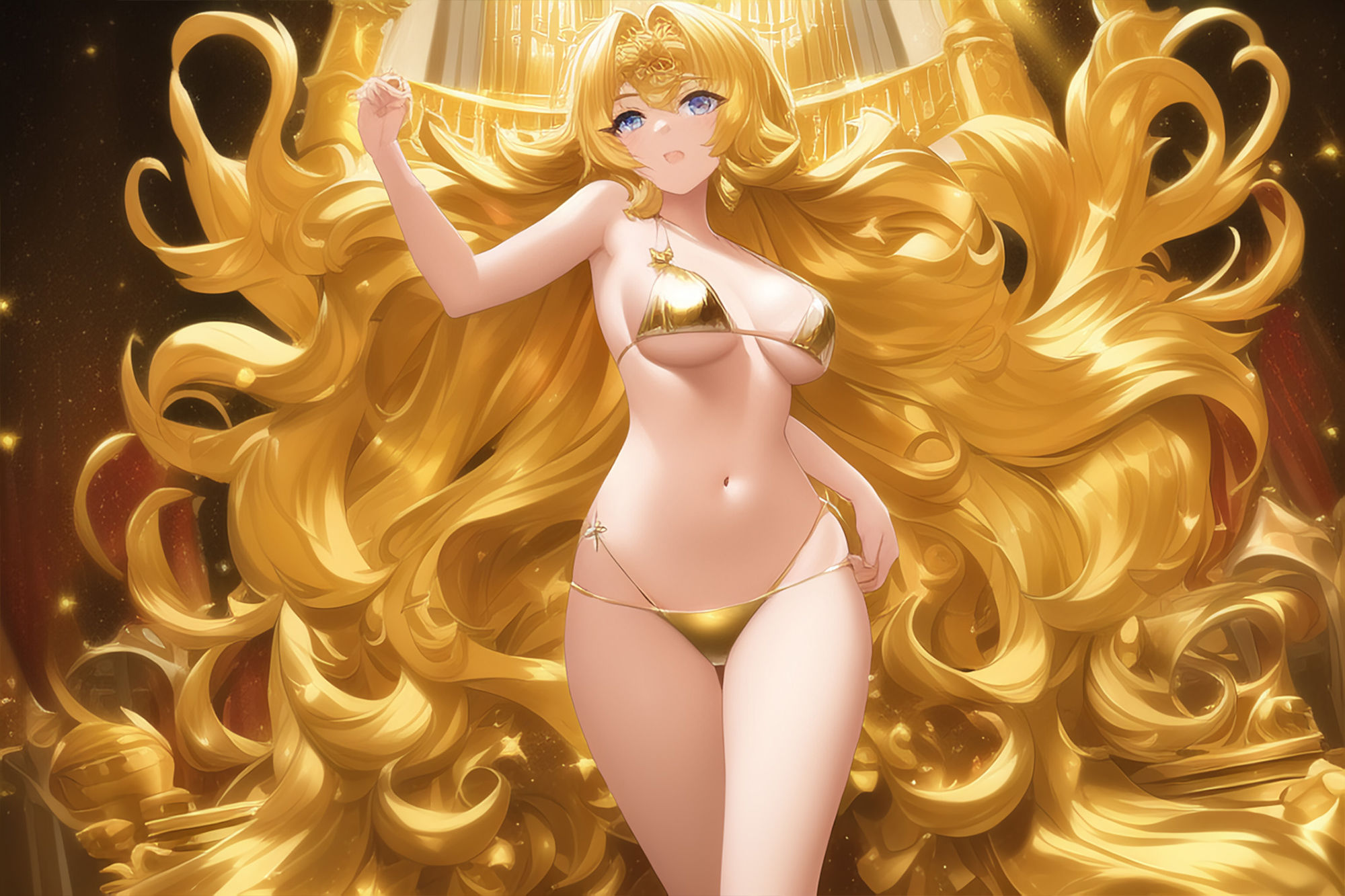 サンプル画像2:黄金郷の悦楽 〜金色の美少女たち〜(晩餐ニート) [d_250228]