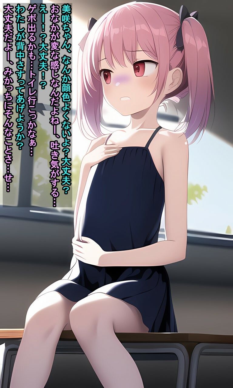 サンプル画像1:嘔吐しちゃった女の子CG集パート1(嘔吐見ーる？) [d_250318]