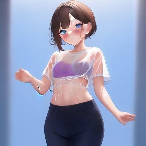 サンプル画像1:雨で透けている美少女(しゅんち) [d_250347]