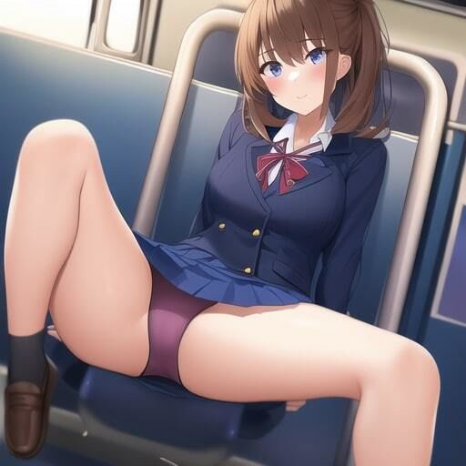 サンプル画像3:電車で挑発する制服女子(しゅんち) [d_250350]