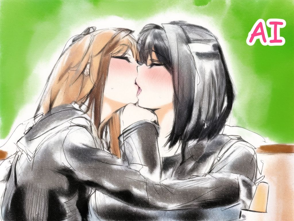 サンプル画像2:百合色の二人 その1 リメイク(データベースマン) [d_250529]