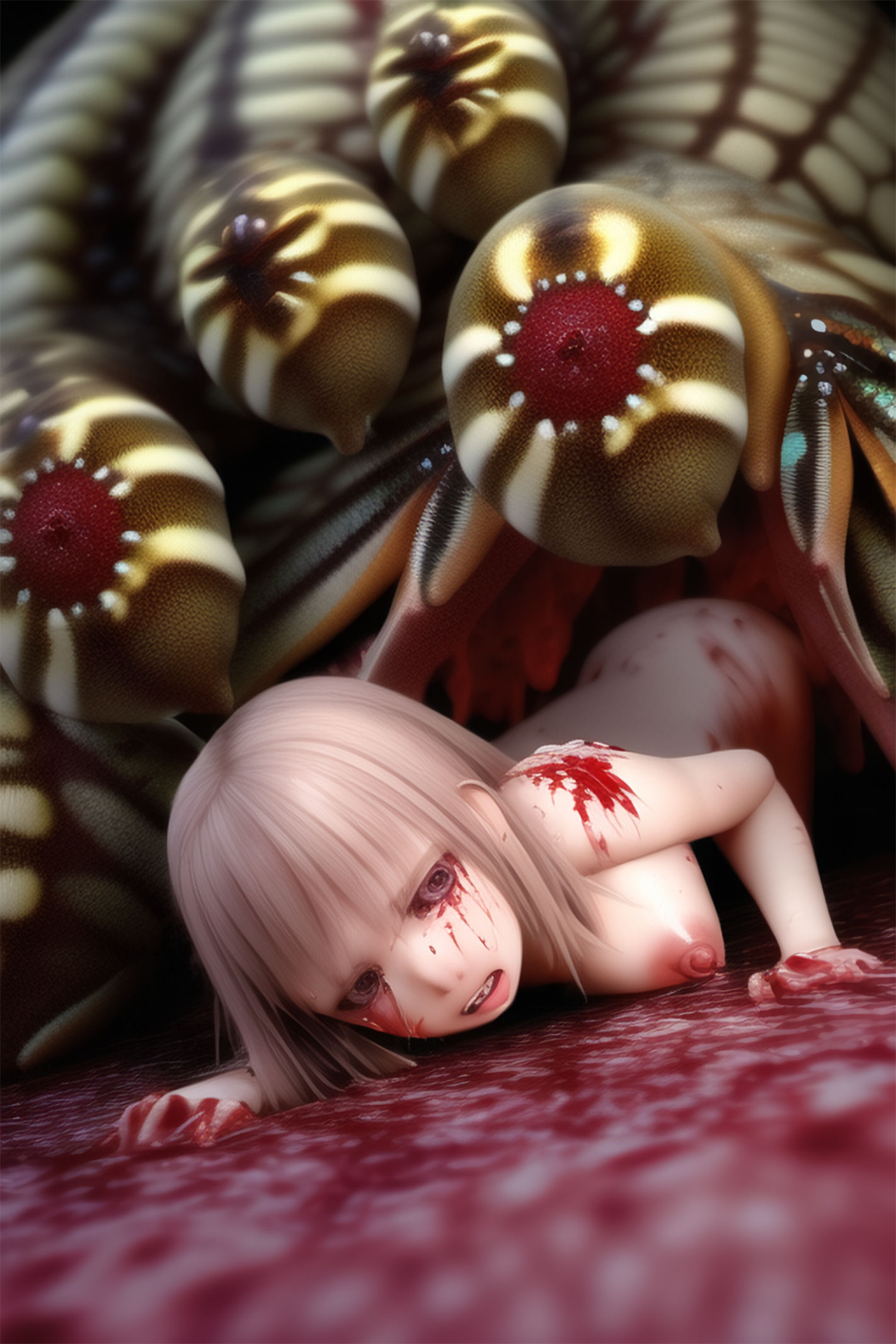 サンプル画像1:蟲に喰われる少女たち 3Dイラスト編(晩餐ニート) [d_250569]