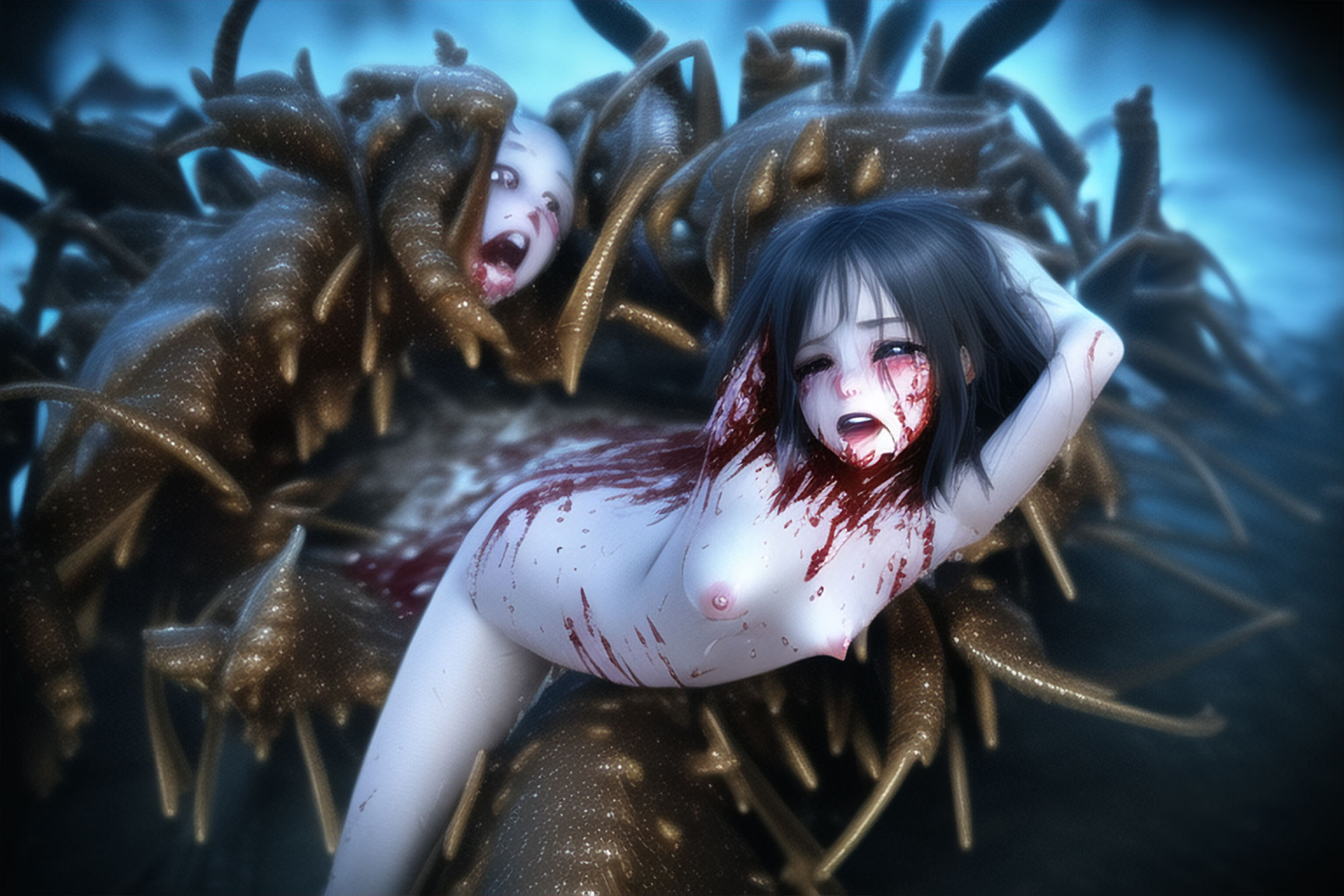 サンプル画像4:蟲に喰われる少女たち 3Dイラスト編(晩餐ニート) [d_250569]