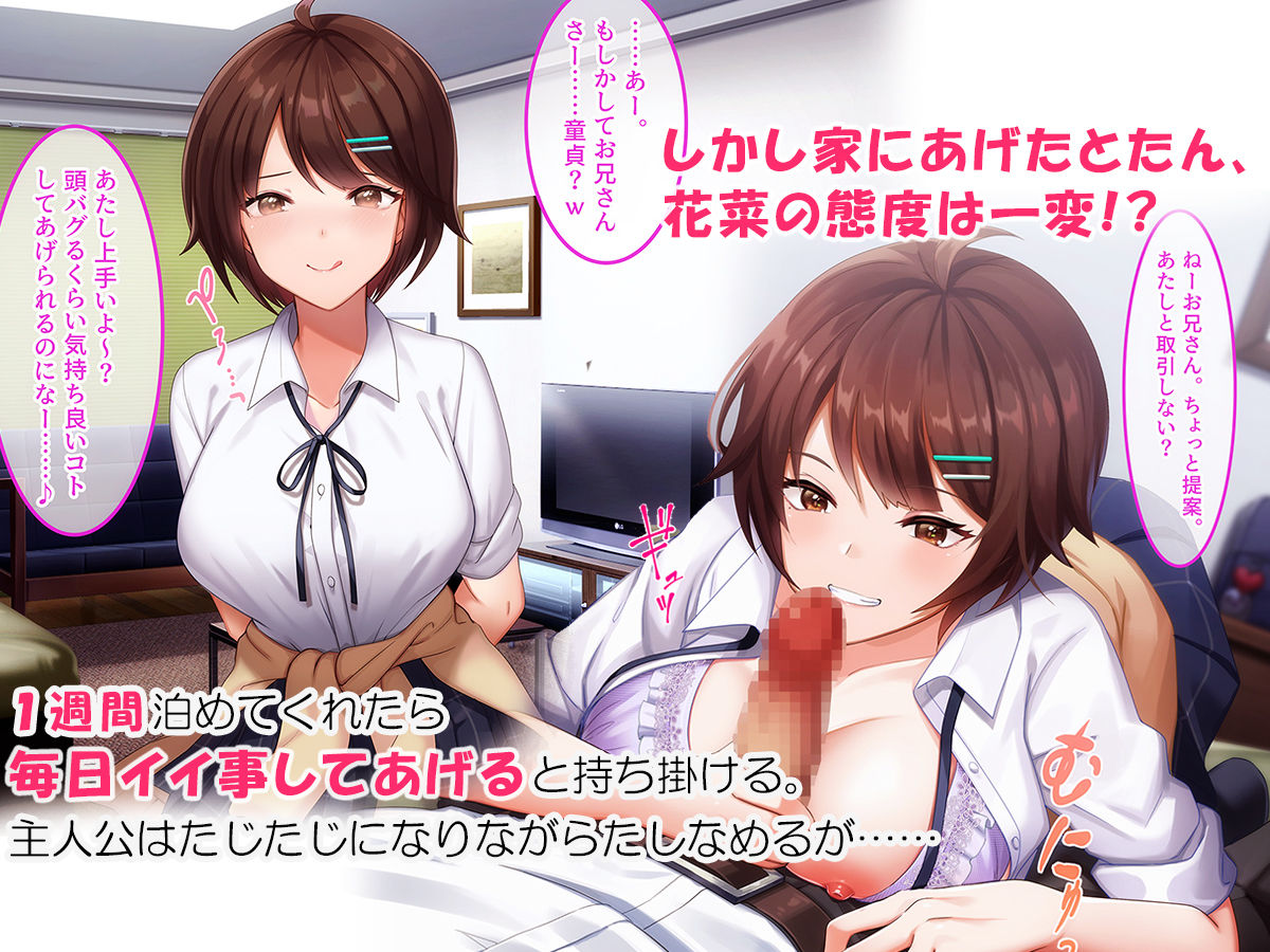 サンプル画像2:ナマイキな家出JKを泊めるとなにがおこるでしょうか！？(やればできる娘。) [d_250977]