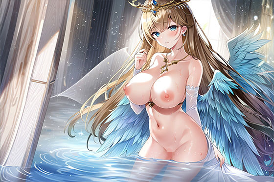 サンプル画像1:湖畔の水浴び天使と / R-18 CG集 （109枚）(AngelAkiha) [d_252318]