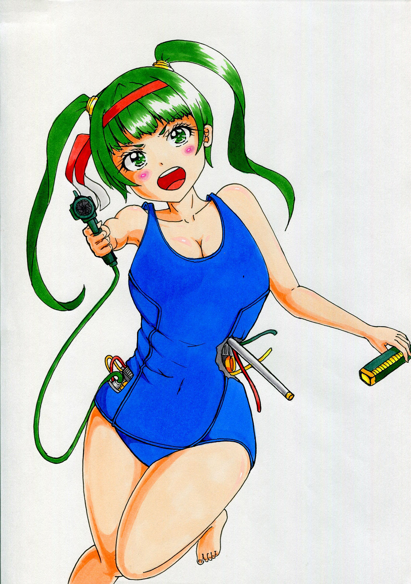 サンプル画像6:改造少女（手書き＋AI生成CG）(改造少女 Cyborg Girls) [d_252356]