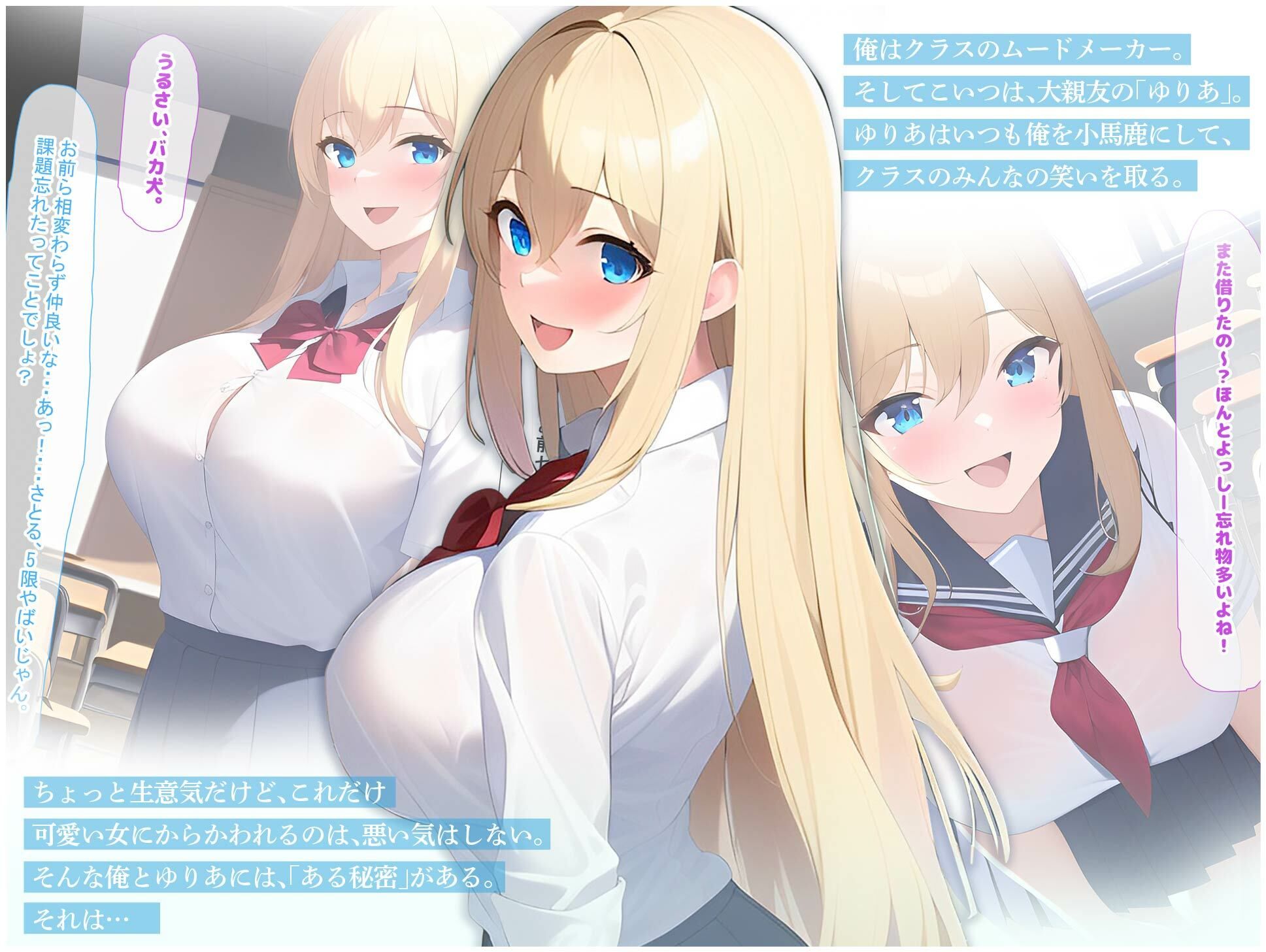 サンプル画像1:同し？クラスの大親友！ト？Mな金髪キ？ャルと主従関係になってハチャメチャに犯しまくった話(にゃんにゃん工房) [d_252540]