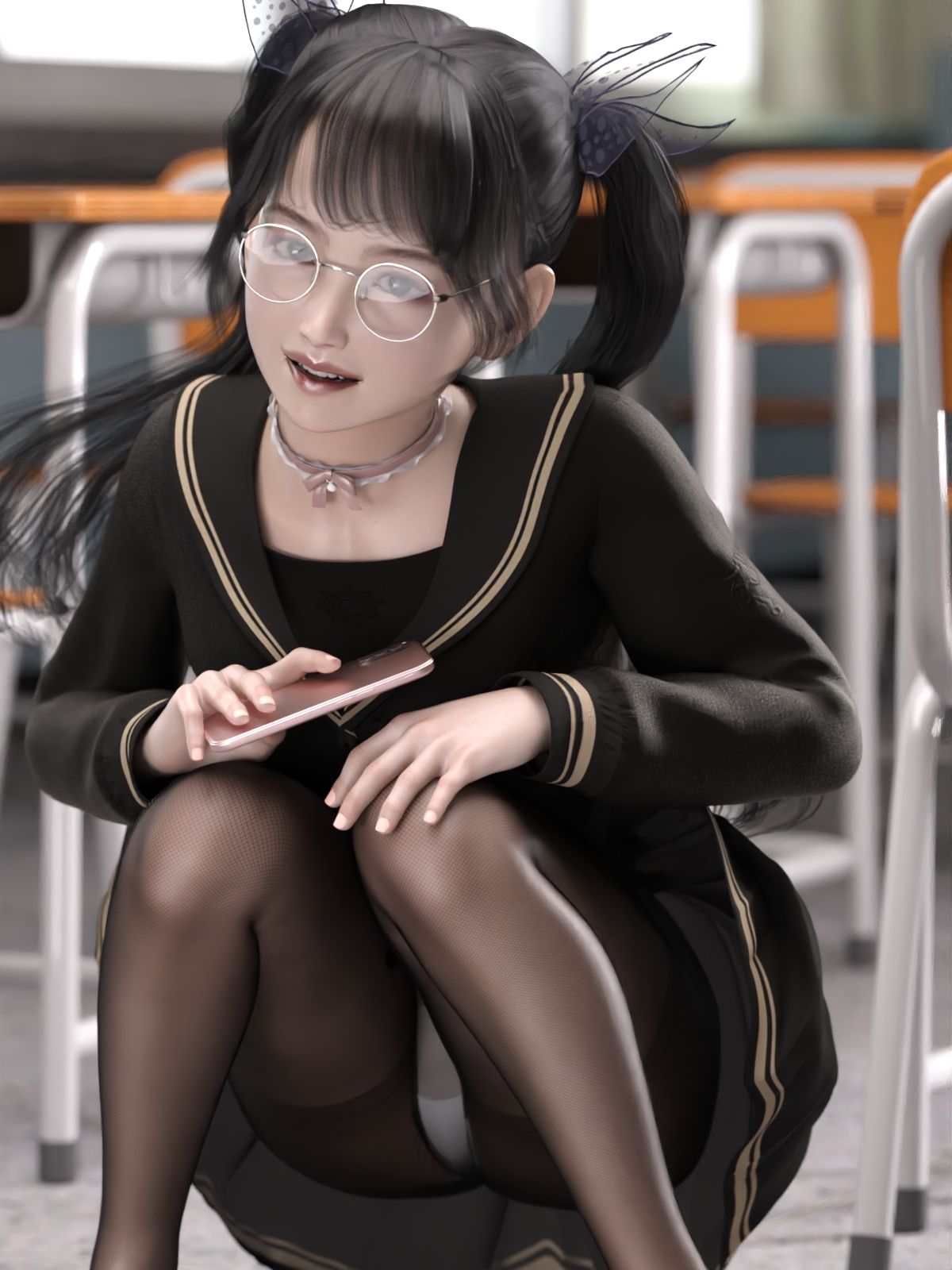 サンプル画像2:タイツ越しのパンツ総集編(かすみんティー) [d_252872]