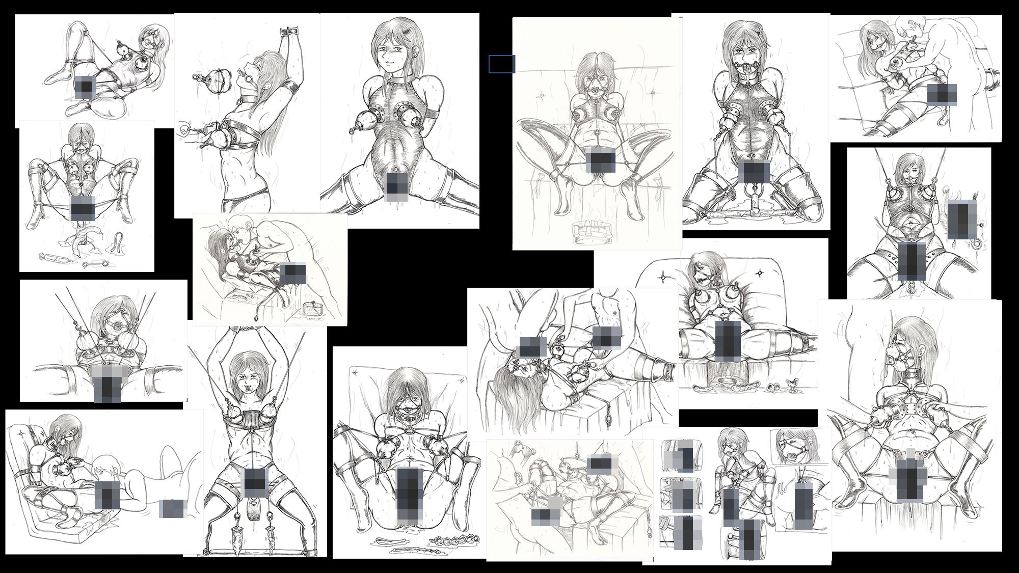 サンプル画像1:都魔子背徳SMイラスト素描・原案集第4〜6集 マゾ女性編(都魔子/Tomasu) [d_253229]