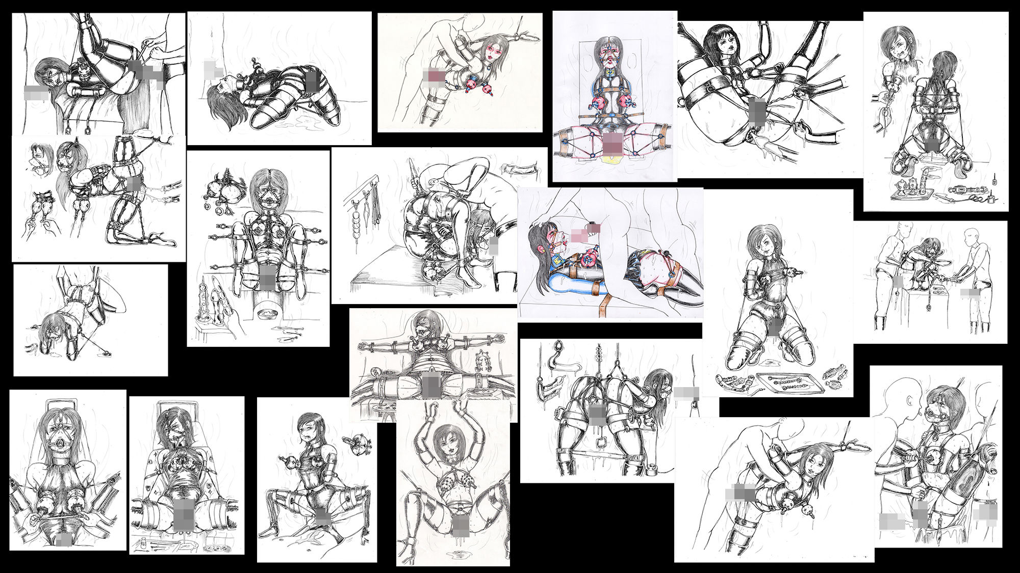 サンプル画像3:都魔子背徳SMイラスト素描・原案集第4〜6集 マゾ女性編(都魔子/Tomasu) [d_253229]