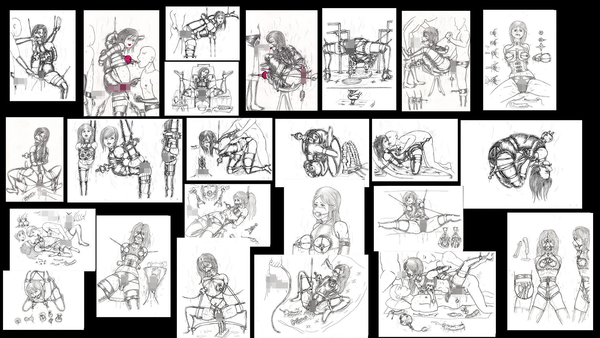 サンプル画像5:都魔子背徳SMイラスト素描・原案集第4〜6集 マゾ女性編(都魔子/Tomasu) [d_253229]