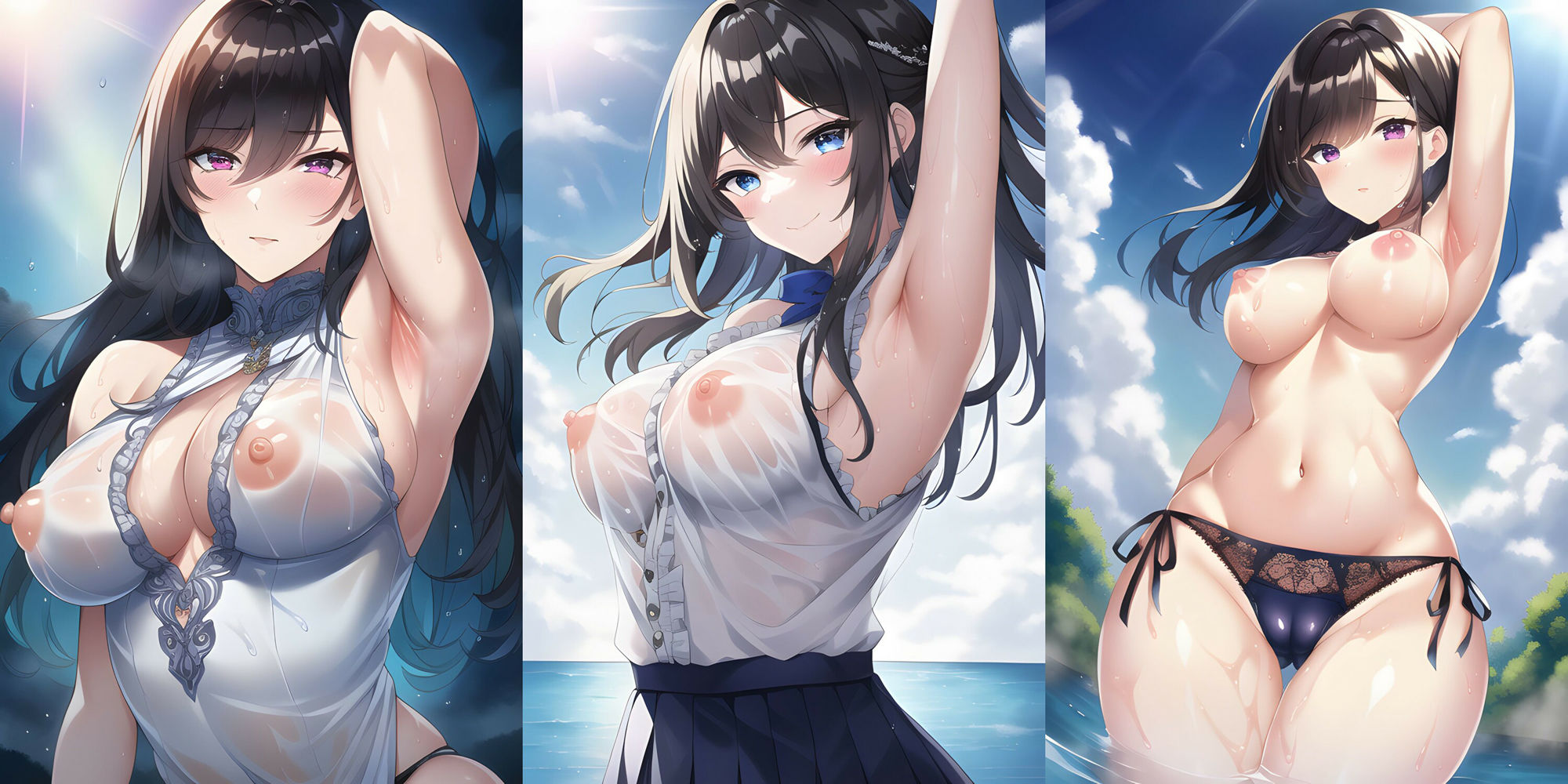 サンプル画像2:お姉さんの脇(AIのグラビアギャル図鑑) [d_253239]