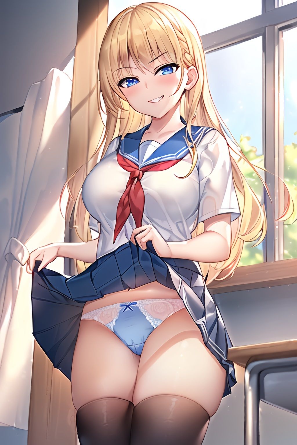 サンプル画像2:えちえちJKちゃんのたくし上げパンチラ集(デカパイ屋さん) [d_253418]