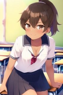 サンプル画像1:教室でHなことしちゃう制服女子 – 褐色少女との思い出 Vol.5(ゆでたにぼし) [d_253454]