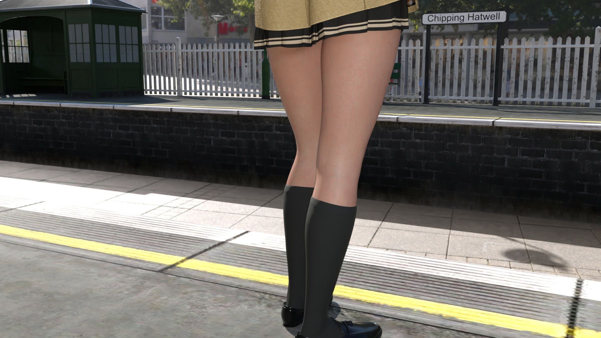 冬の早朝の駅で凄く成績優秀そうな、ナマ脚の長くて綺麗な女子学生さんを見かけたので背後から忍び寄ってスカートの中を盗撮した（PV03:水色大人っぽいTバック柄）のサンプル画像 6