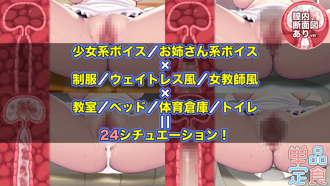 サンプル画像2:主観正常位で中出しするだけのショート動画が24シチュエーション入ったパック（膣内断面図ありver(単品定食) [d_254143]