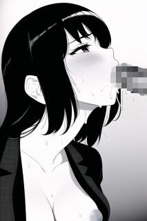 サンプル画像5:OLがオフィスでねっとりフェラ（モノクロ版）(ゆでたにぼし) [d_254235]