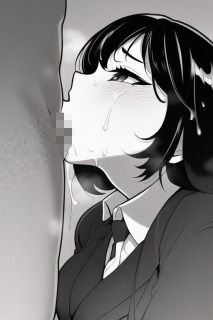 OLがオフィスでねっとりフェラ（モノクロ版）