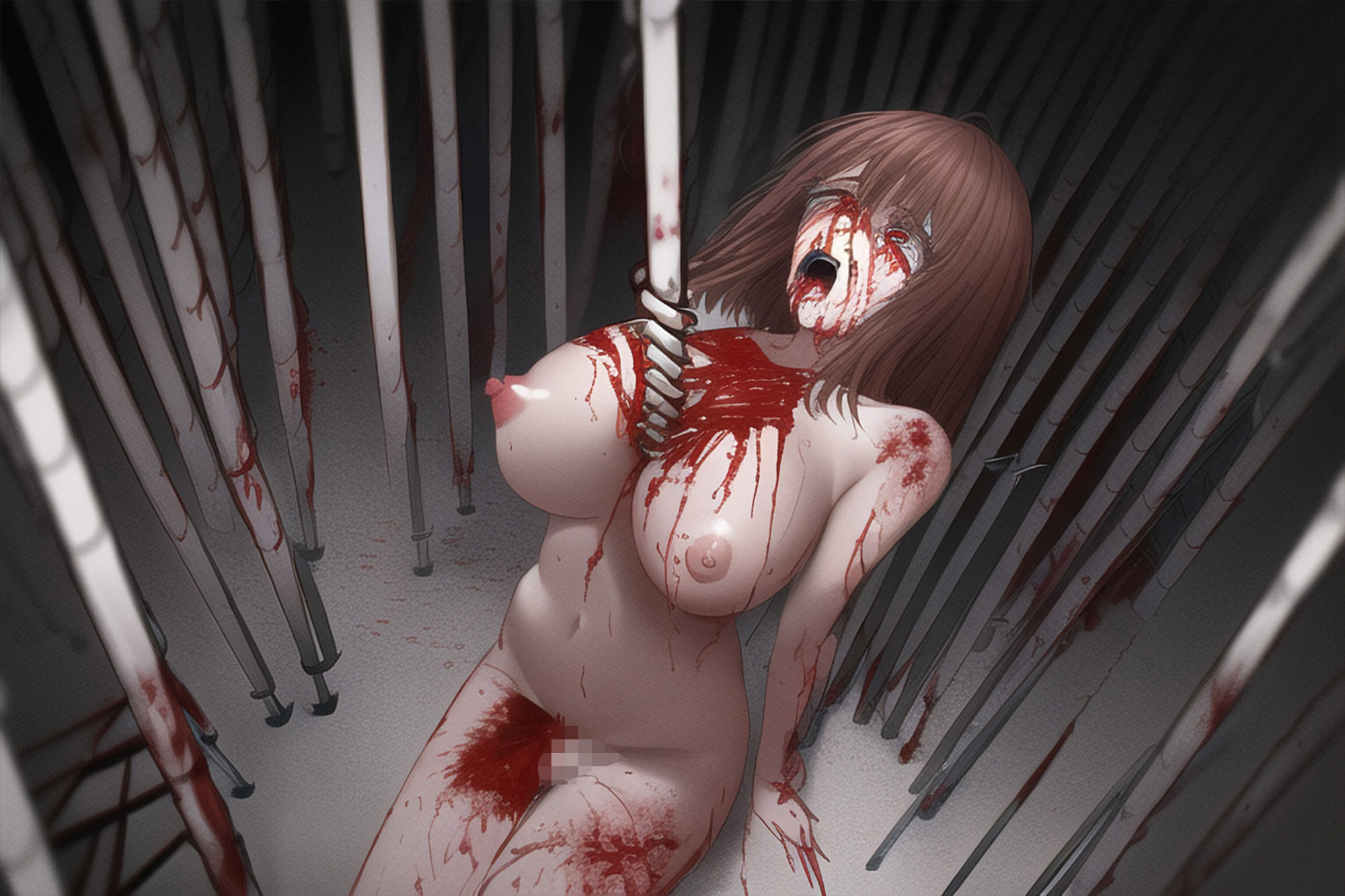 サンプル画像4:血に塗れた少女たち 串刺し編(晩餐ニート) [d_254394]