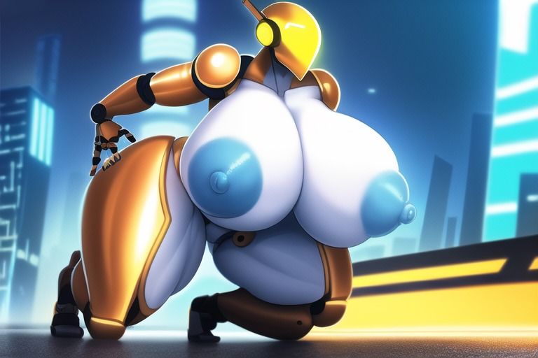 サンプル画像2:サイバーパンクな世界に住む下品なロボット達(性癖カメレオン) [d_254406]