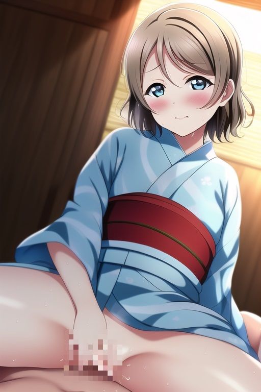 サンプル画像6:ラ○ライブ！サンシャイン！！CG集 渡○曜（浴衣） R-18あり(メンダコ) [d_254595]