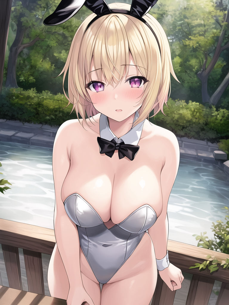 サンプル画像4:幼馴染の金髪ギャルとバニーガール撮影会(からくりや) [d_254695]